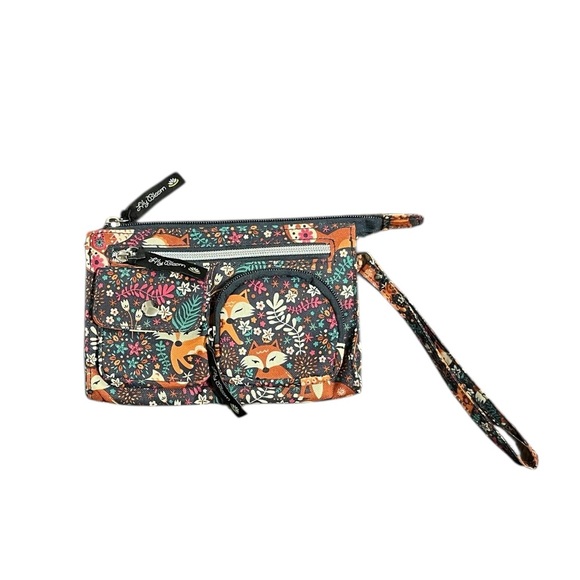 Lily Bloom Colorful Fox Pattern Wristlet - Picture 2 of 9